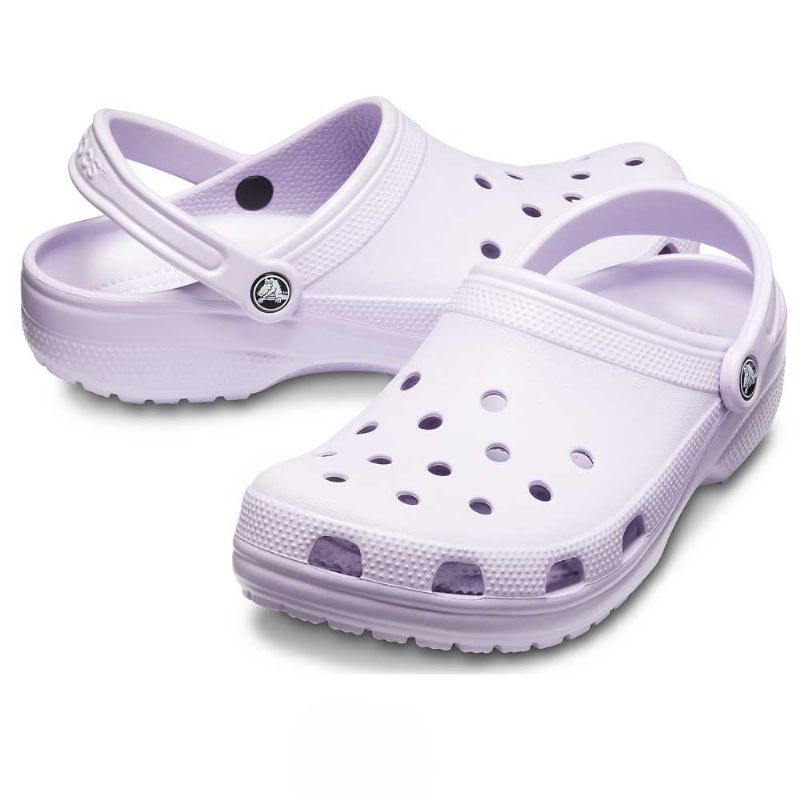 lavender crocband clog